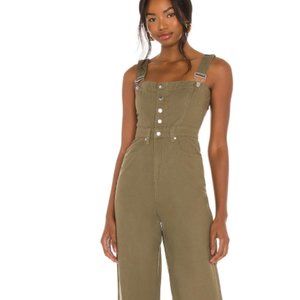 WeWoreWhat Bustier Jumpsuit - Olive - NWT